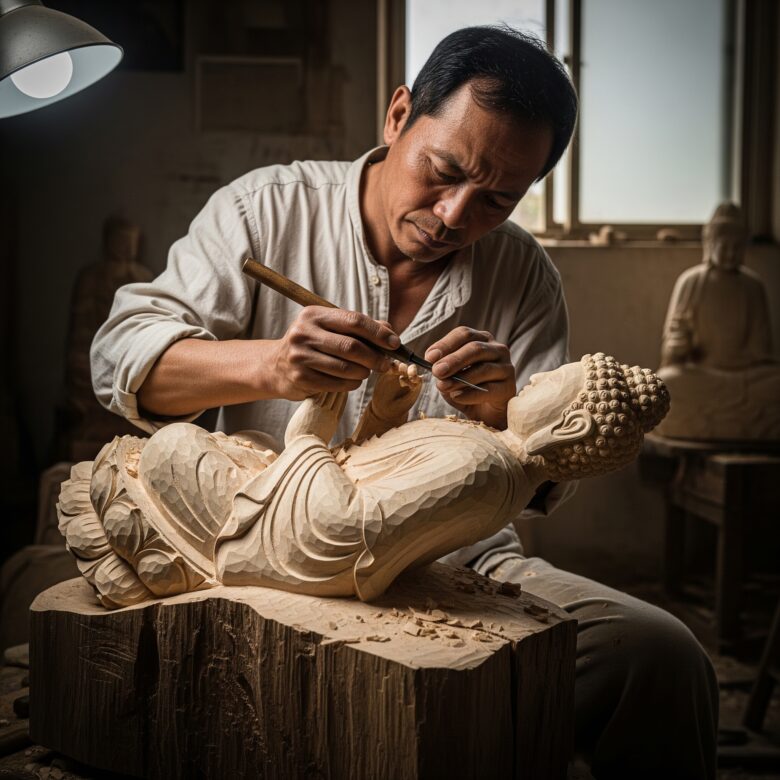 仏像の作り方②「一木造（いちぼくづくり）」：一本の木に宿る、力強い魂