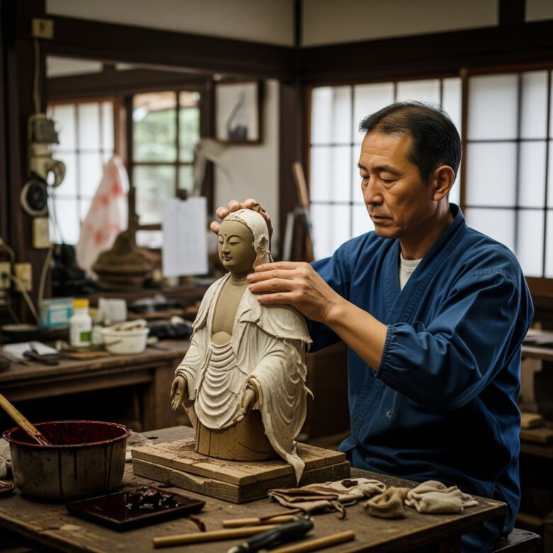 仏像の作り方①「乾漆造（かんしつぞう）」：粘土から生まれる、軽くて丈夫な仏像