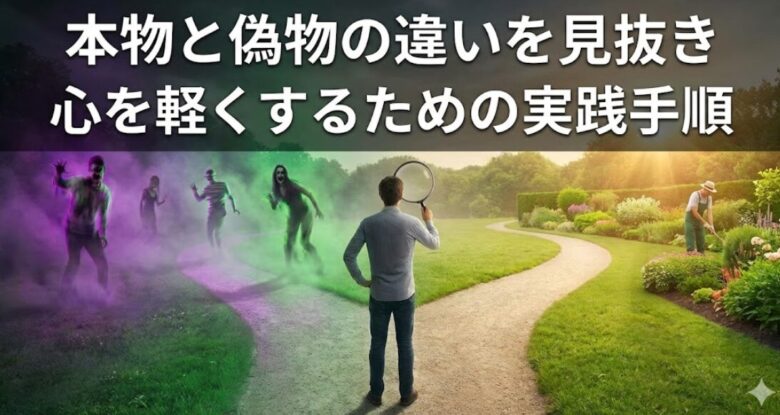 本物と偽物の違いを見抜き心を軽くするための実践手順