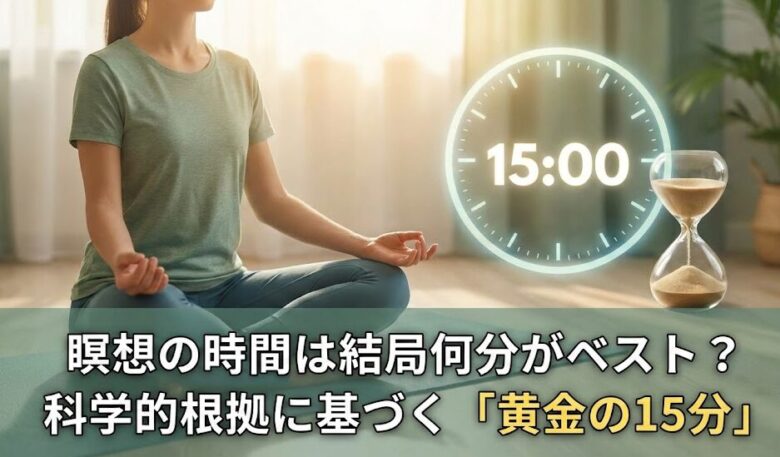 瞑想の時間は結局何分がベスト?科学的根拠に基づく「黄金の15分」